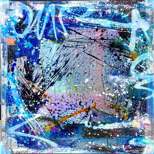 Sans titre - abstrait bleu, 2021