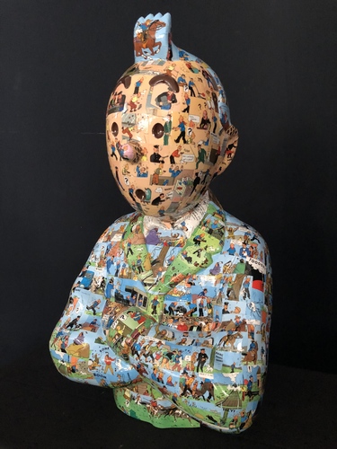 TINTIN Bras croisés - "Le Manteau de l'enfance" In America (60 cm)