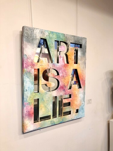 SERIE FULL PAINTED COLORS - Art is a Lie - fond miroir, 2021