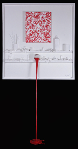 Flow 132 - Hommage à Pollock rouge