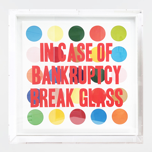 In Case of Bankruptcy - Hirst Dots (80x80cm)