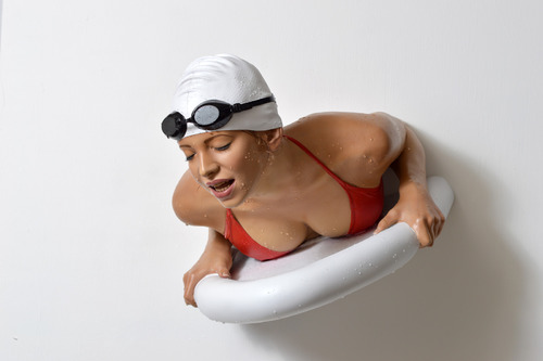 Surfer (Life-Size) with white cap & red suit
