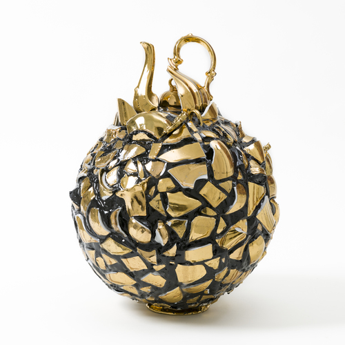 Balancing Act-Gold and Black Sphere