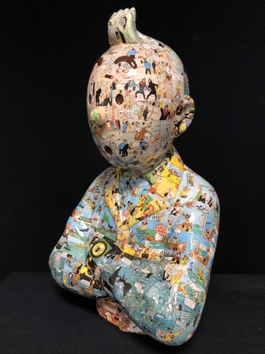 TINTIN Bras croisés - "Le Manteau de l'enfance" Etoile Mystérieuse (60 cm)