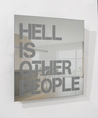 SERIE MIROIRS GRAVES - Hell is other people - Or Gris, 2021